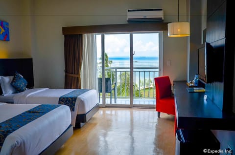 Deluxe Room, Multiple Beds, Non Smoking, Ocean View | Premium bedding, minibar, in-room safe, desk