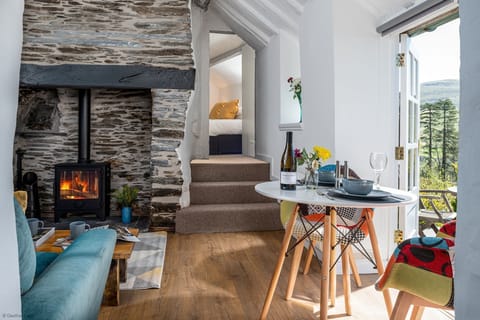 Little Cottage Living room with log burner