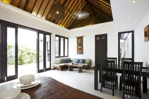 Villa, 2 Bedrooms, Garden View | Living room | 32-inch LCD TV with satellite channels, TV, DVD player