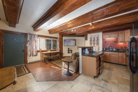 Living area with smart TV.