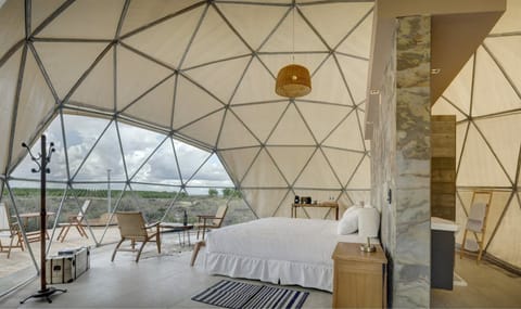 Luxury Tent (Domo Glamping) | Premium bedding, down comforters, pillowtop beds, minibar