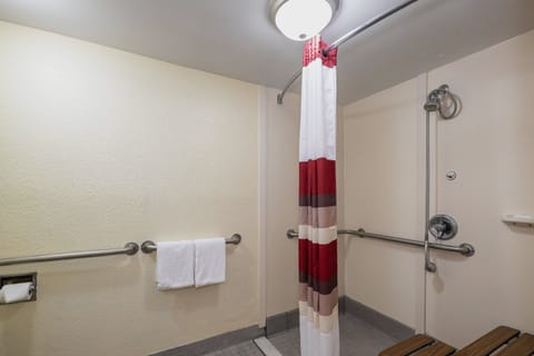 Deluxe Room, 2 Double Beds, Accessible, Non Smoking (Roll-In Shower) | Accessible bathroom