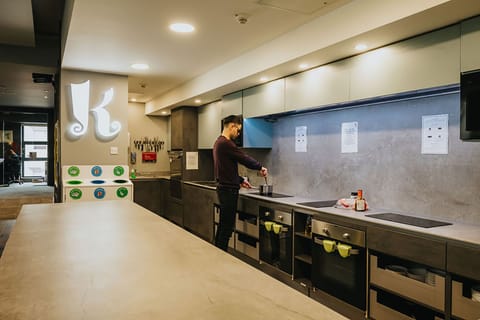 Shared fridge, microwave, oven, dishwasher