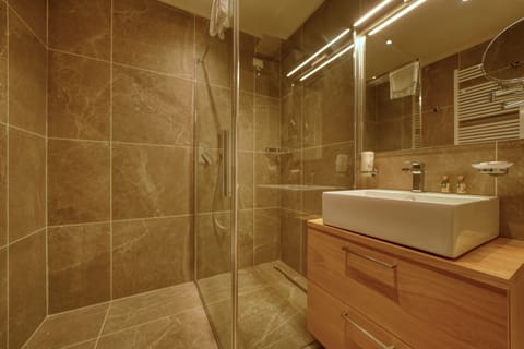 Double Room, Patio, Annex Building | Bathroom | Shower, free toiletries, hair dryer, bidet