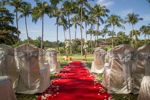 Outdoor wedding area