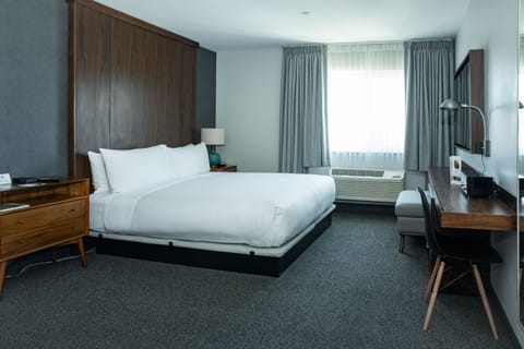 Standard Room, 1 King Bed (No Pets) | Hypo-allergenic bedding, down comforters, in-room safe, desk
