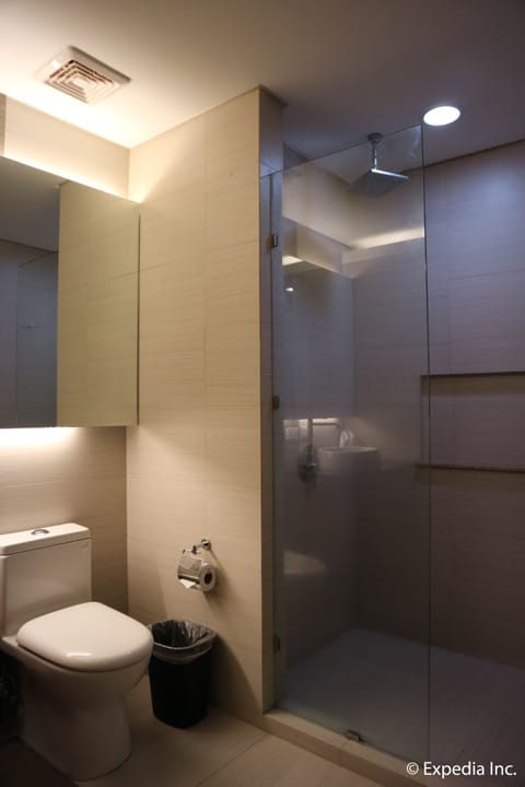 Business Room (Deluxe) | Bathroom | Shower, hydromassage showerhead, free toiletries, hair dryer