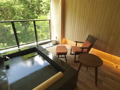 Suite Room with Private Open-Air Bath, Non Smoking | Bathroom | Shower, free toiletries, hair dryer, slippers