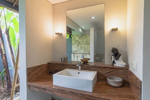 Suite | Bathroom | Shower, free toiletries, hair dryer, towels