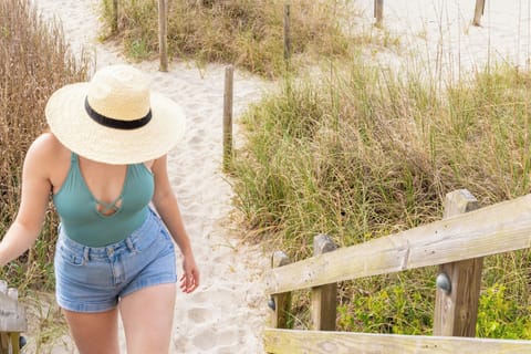 On the beach, white sand, beach bar