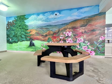 Indoor pool, seasonal outdoor pool, open open 24 hours, pool umbrellas