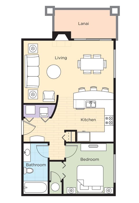 Standard Condo, 1 Bedroom, Non Smoking, Kitchen | Soundproofing, iron/ironing board, Internet, bed sheets