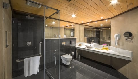 Executive Suite | Bathroom | Shower, rainfall showerhead, free toiletries, hair dryer