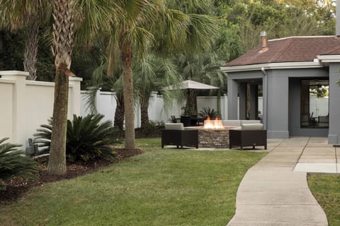 Outdoor banquet area