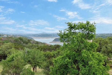 Lake view from covered deck 