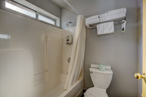 Standard Room, 2 Queen Beds, Non Smoking | Bathroom | Combined shower/tub, hair dryer