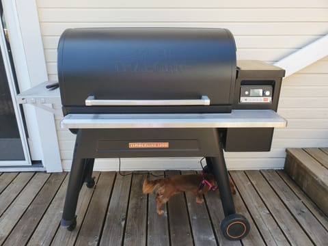 Traeger BBQ on deck