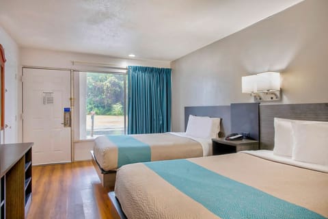 Deluxe Room, 2 Queen Beds, Smoking, Refrigerator & Microwave | Desk, free WiFi, bed sheets