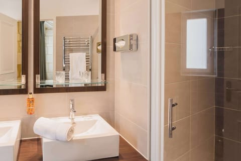 Free toiletries, hair dryer, towels, soap