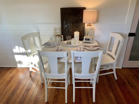 Enjoy breakfast inside...or on the deck out back!