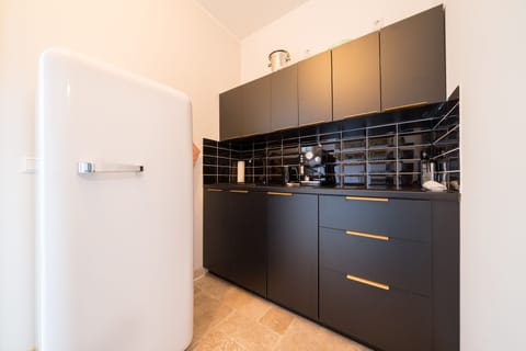 Classic Apartment | Private kitchen | Fridge, oven, stovetop, coffee/tea maker