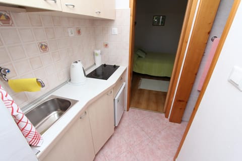 Apartment, 1 Double Bed, Smoking | Private kitchenette | Fridge, coffee/tea maker, electric kettle, freezer