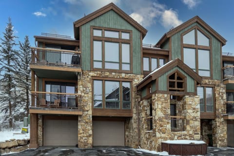 Large three story house with stone