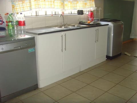 Fridge, microwave, oven, cookware/dishes/utensils