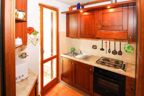 Apartment, 3 Bedrooms | Private kitchen | Full-size fridge, microwave, oven, stovetop