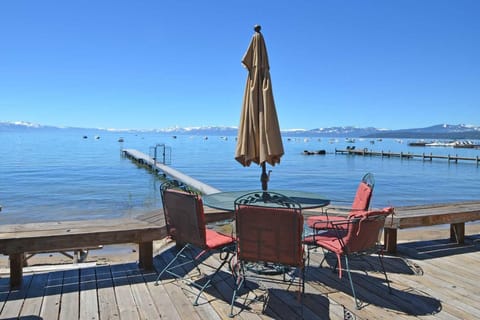 Just steps away from a shared deck and the stunning Lake Tahoe shoreline for easy lakeside relaxation
