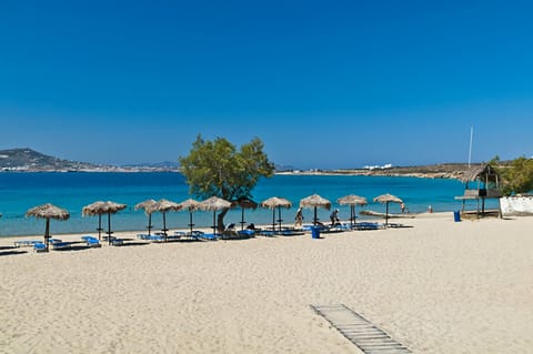 On the beach, beach towels