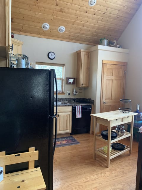 Kitchen. Shows worktable and pantry.