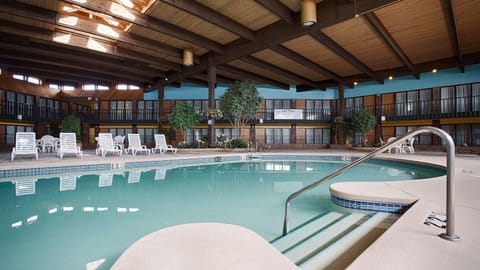 Indoor pool, sun loungers