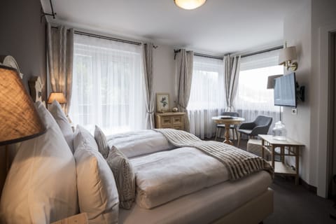 Panoramic Double Room, Terrace, Mountain View | Down comforters, in-room safe, individually decorated