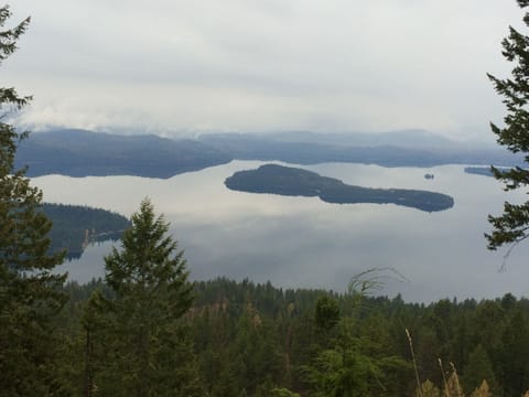 View from the mountains of the lake