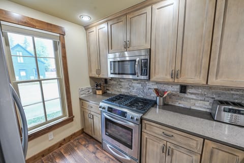 Bright and sunny fully stocked kitchen