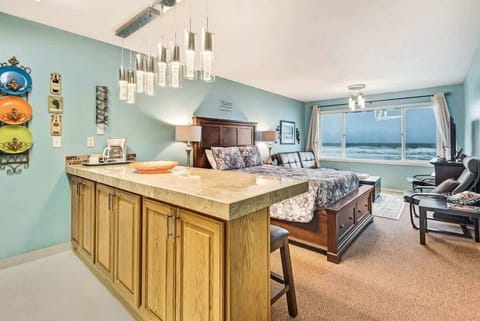 This beachfront suite sleeps up to six