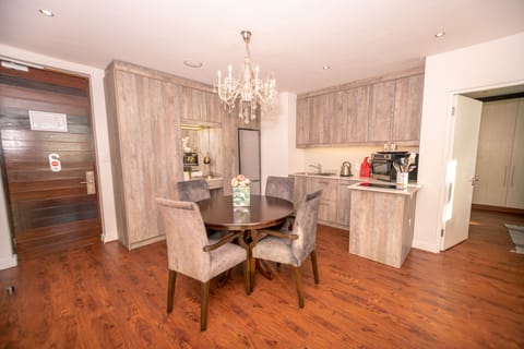 Family Apartment, Multiple Beds, Kitchen, Sea View | Private kitchen | Fridge, coffee/tea maker, electric kettle