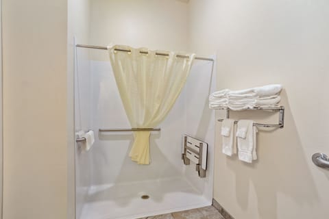 Room, 2 Queen Beds, Accessible, Non Smoking (Visual/Audible Alert) | Bathroom | Free toiletries, hair dryer, towels, soap