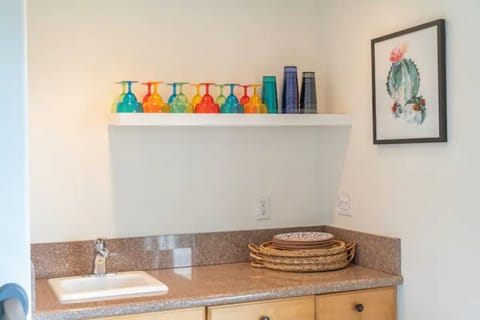 Mix up a cocktail at the wet bar