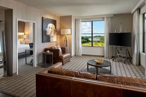 Presidential Suite, 1 King Bed, Lake View | Living room | Smart TV, Netflix, streaming services