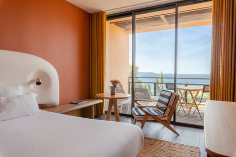 Mediterranean Room 25m2 with sea view balcony | Premium bedding, minibar, in-room safe, desk