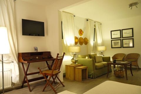 Junior Studio Suite, 1 King Bed | Living room | Plasma TV