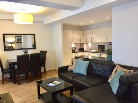 Superior Apartment, 1 Bedroom, City View (High Street) | Living room | 42-inch flat-screen TV with cable channels, TV, DVD player