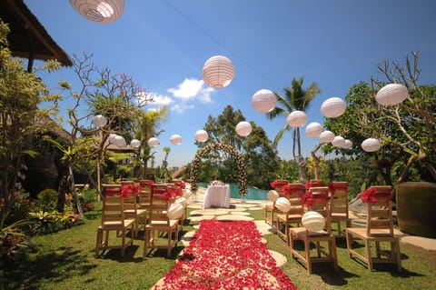 Outdoor wedding area