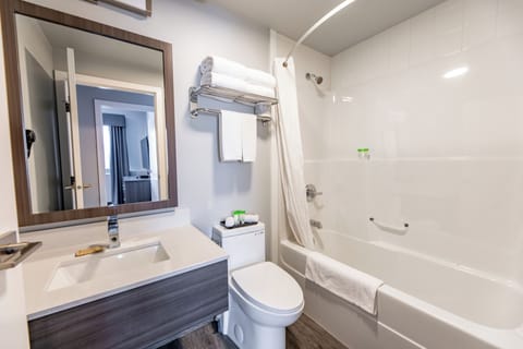 Family Kitchenette Suite | Bathroom | Combined shower/tub, free toiletries, towels