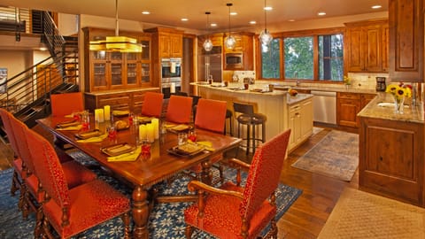 Dining area opens to kitchen