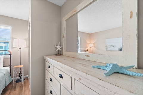 King Master Bedroom offers ultimate comfort with a smart TV and provided linens for a restful stay!