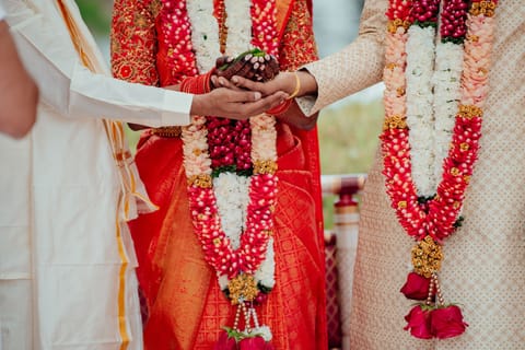 Outdoor wedding area