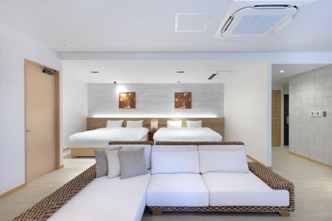 Terrace Suite, Non Smoking, Sea View | Hypo-allergenic bedding, down comforters, pillowtop beds, soundproofing